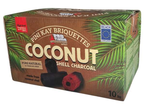 Briketai kokoso riešutų kevalų anglies PINI KAY 10 kg