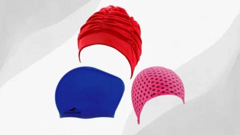 Įvairių spalvų ir dizainų plaukimo kepuraitės parduodamos easysport.lt